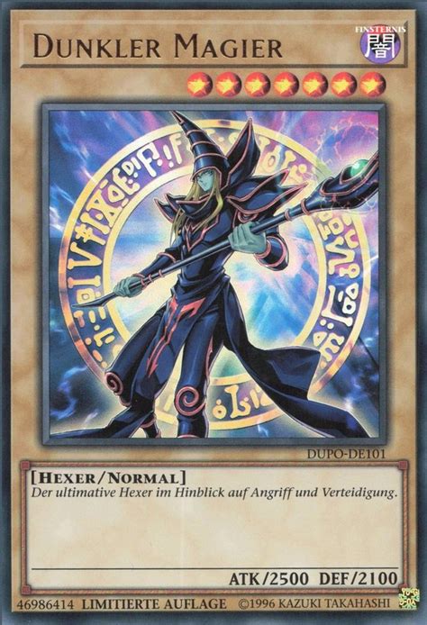 Recollectibles Sammelkarte Yugioh Karte Dunkler Magier Deutsch Yu Gi