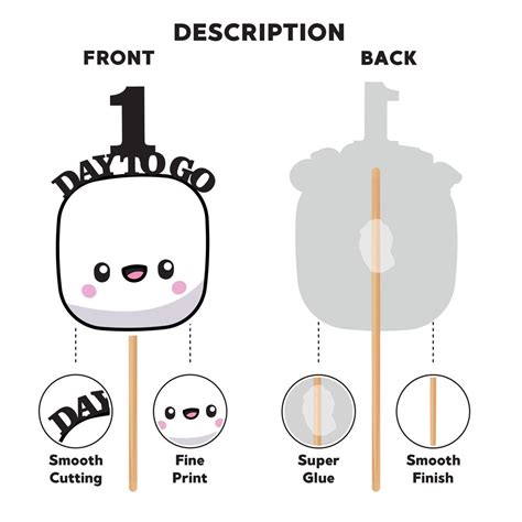 Marshmallow Theme Countdown Props Festiko