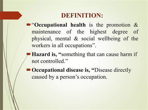 Occupational health and safety | PPTX