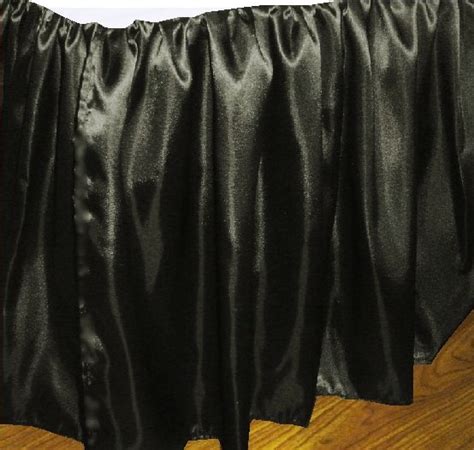 Black Satin Bedskirt In All Sizes Including Crib And Daybeds And Many