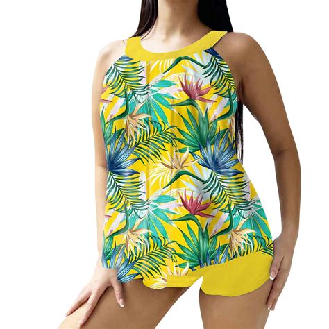 Gdreda Flower Bikini Women S Swimwear Tankini Piece Normal Swimsuit
