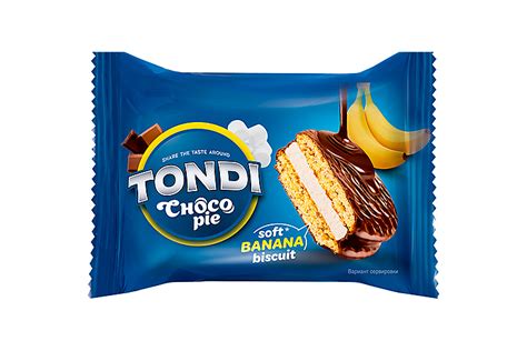 Choco Pie банановый «Tondi», 30 г – купить по приятной цене с доставкой ...
