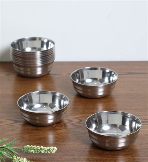 Buy 150 ML Stainless Steel Small Serving Bowls Set of 12 by Dynore at ...