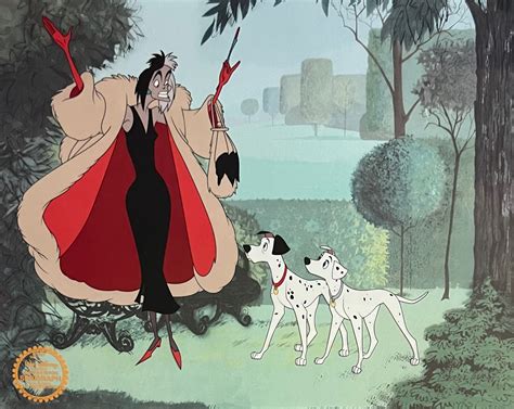 Disney Fine Art Cruella De Vil 101 DALMATIANS Limited Edition Sericel