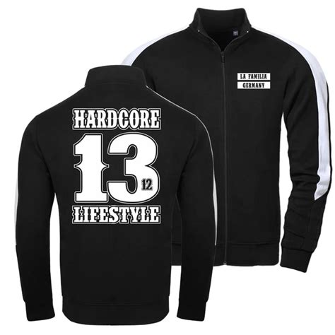 HERREN TRAININGSJACKE SWEATJACKE La Familia Hardcore Lifestyle Blood Vandals In EUR