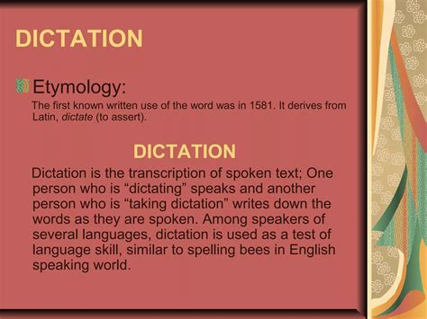 Dictating in oral communication | PPT