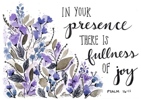 Fullness of Joy Psalm 16:11 Print Wall Art Scripture | Etsy