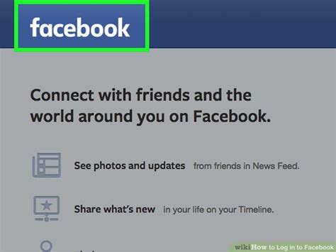 How to Log in to Facebook: 9 Steps (with Pictures) - wikiHow