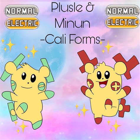 Fakemonpokmon Shiny Plusle Minun Cali Form By Alyssa Thepikachu On
