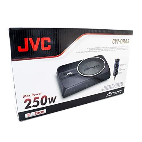 JVC CW-DRA8 Compact Powerful Subwoofer 250-watt Class D Amplifier ...