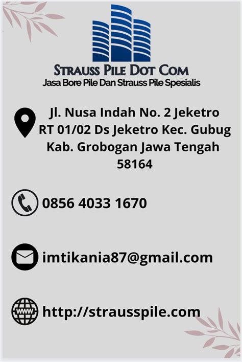 Jasa Strauss Pile Dan Bore Pile Manual Dan Mesin Strauss Pile Dot Com