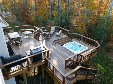 Top Best Hot Tub Deck Ideas Relaxing Backyard Designs Future House Whirlpool Deck Outdoor