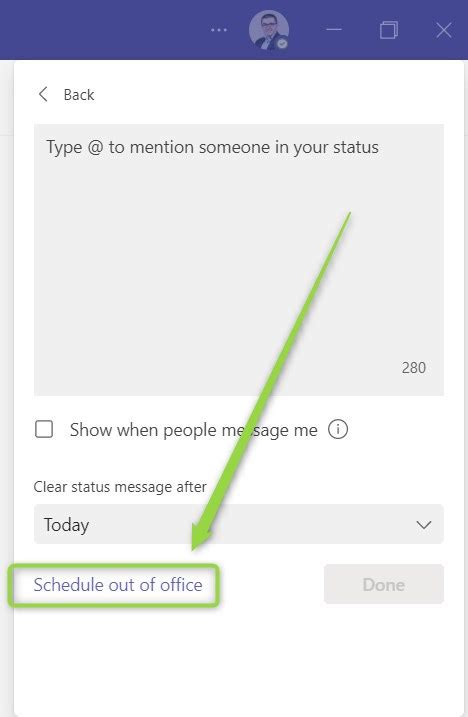 Microsoft Teams Out Of Office Message Sample Design Talk