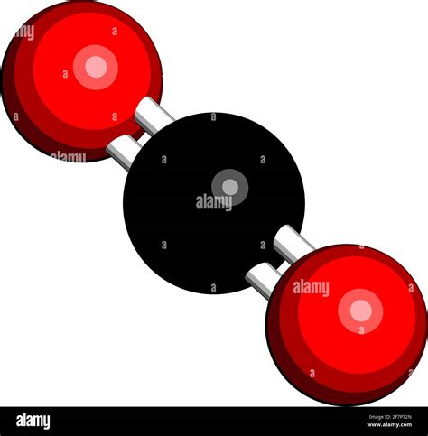 Molécula De Dióxido De Carbono Co2 Gases De Efecto Invernadero 3d Renderizado Los átomos Se