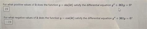 Solved For What Positive Values Of K Does The Function Chegg