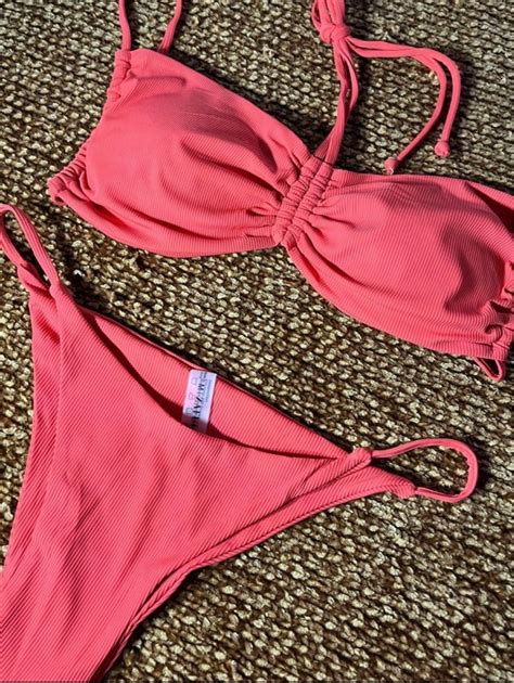 Zaful Burnt Orange Two Piece Swimsuit Bikini Women S Fashion Swimwear Bikinis Swimsuits On