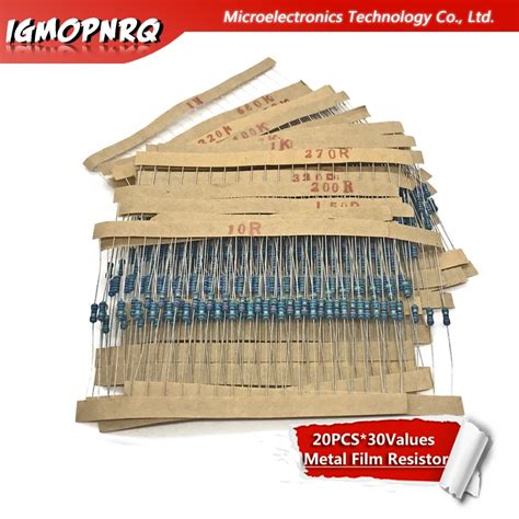 600pcs 14w 1 20pcs30values Metal Film Resistor Assortment Kit Set