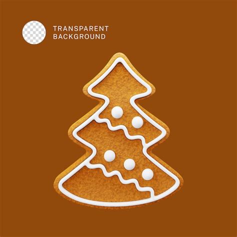 Premium PSD Psd Gingerbread Christmas Tree 3d Illustration