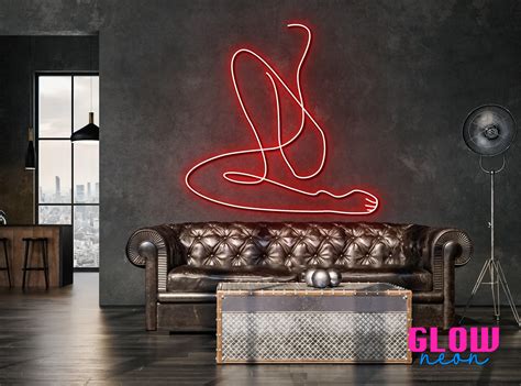 Sexy Sitting Beautiful Body Woman Led Neon Sign Glow Neon Store