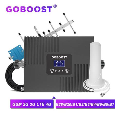 GOBOOST Усилитель сигнала сотового телефона LTE 4G 800 1800 2600 МГц ...