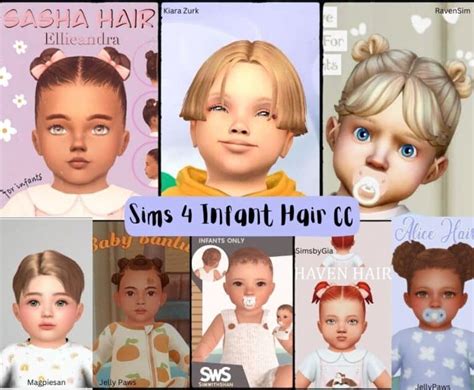 15 Cutest Sims 4 Infant Hair Cc 2024 Pigtails Baby Hair Buns And More