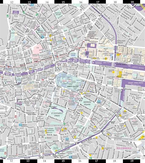 printable street map  dublin ireland   printable street map  dublin