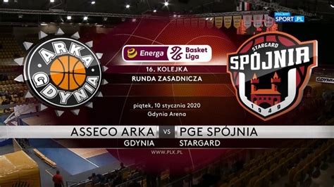 Asseco Arka Gdynia PGE Spójnia Stargard 82 97 Skrót meczu Polsat Sport