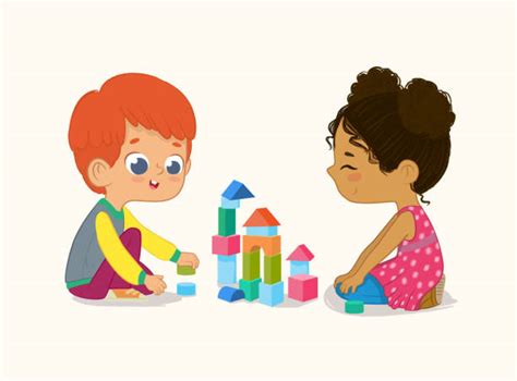 Child Playing With Blocks Illustrations, Royalty-Free Vector Graphics & Clip Art - iStock