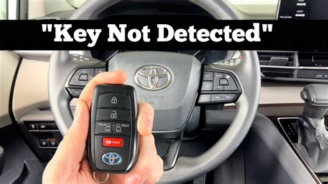 How To Start A Toyota Sienna With Key Not Detected Dead