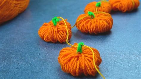 Yarn Pumpkin Garland Diy Easy Halloween Decorations Youtube