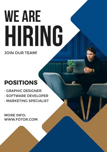 Hiring Poster Maker Create Hiring Poster With Pre Made Templates Fotor