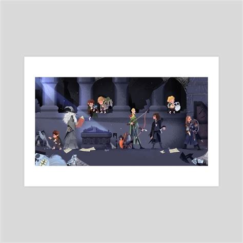 Fellowship Of The Ring In The Mines Of Moria An Art Print By Revujo