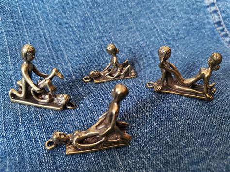 Sex Position Figure Pendant Brass Sex Keychain Keychain Pendant Bag Accessories Personalized