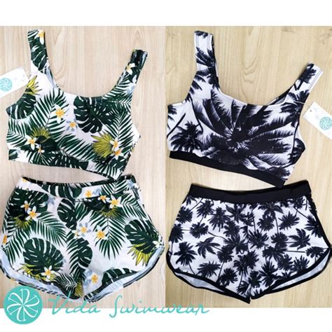 Korean Two Piece Swimsuit Women Bikini Padded Twopiece Swimwear Beachwear Swim Suit Shopee