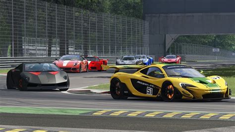 McLaren P1 GTR At Monza With Race Cars And Hyper Cars Assetto Corsa