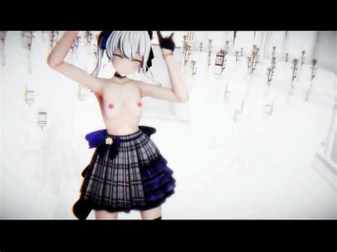 Hoshimachi Suisei Undress Dance Hololive Hentai Vtuber Rabbit Hole Song MMD D White Hair CLIP