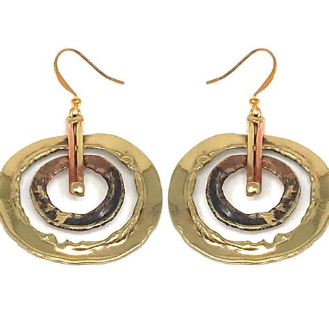 Brass Earrings Handmade Brass Metal Jewellery Ethically Sourced