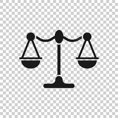 Plano Justicia Icono Escala Equilibrio Mazo Sala Tribunal Juicio Vector