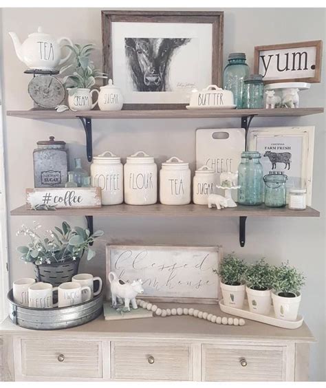Cute Rae Dunn Display Farmhouse Kitchen Decor Farmhouse Living