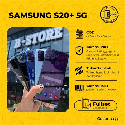 Jual Samsung S20 Plus Ram 8128 Gb Fullset Cod Semarang Shopee