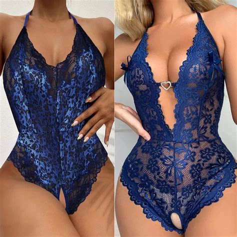 Set Pakaian Dalam Erotis Bodysuit Lenceria Mujer Sexi One Piece Bra Terbuka Lingerie Tanpa Tali