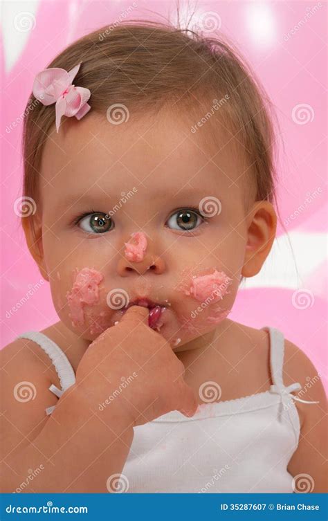 Baby stock image. Image of face, frosting, beautiful - 35287607