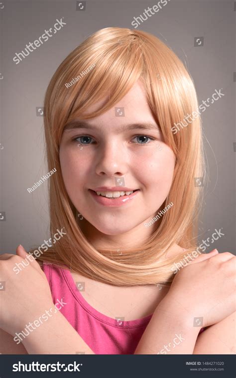 Portrait Blonde Girl Posing Studio Stock Photo 1484271020 Shutterstock