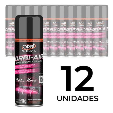 Kit 12 Limpa Ar Condicionado Automotivo Spray Higienizador ORBI