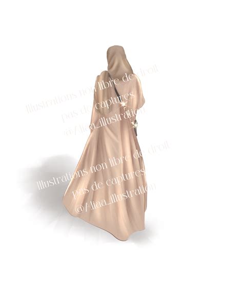 Illustration Femme Voil E De Dos Nude Peau Claire Aliaa Illustration