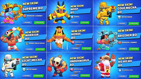 Bo All Skins Unlock Animations Brawl Stars Youtube