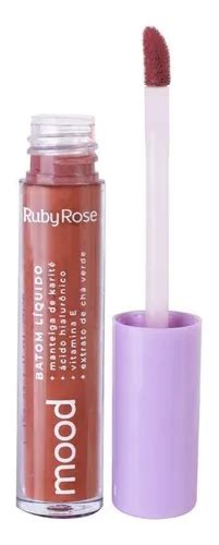 Batom Gloss Labial L Quido Nude Marrom Sympathy Ruby Rose Mercadolivre