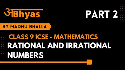 Rational And Irrational Numbers Class Icse Part R S Aggarwal