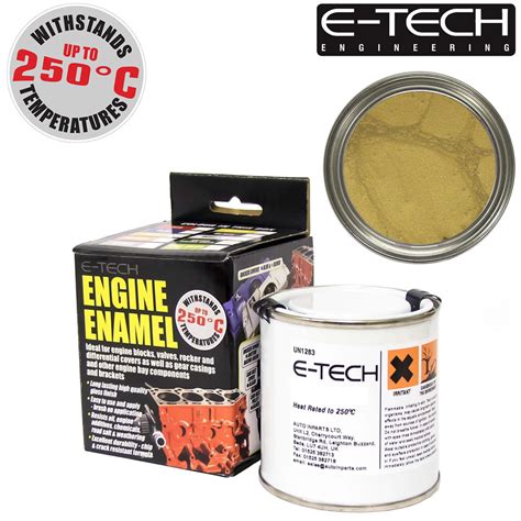 tech gold heat resistant engine enamel paint ml  high temp