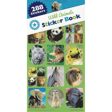 Wild Animals Sticker Book (12 Sheets) | Jungle Animals | Boys and Girls